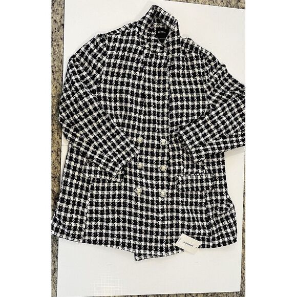 Bloomchic Women's‎ Black & White Plaid Blazer Dressy Jacket Plus Size 22/24 NWT - Picture 3 of 9